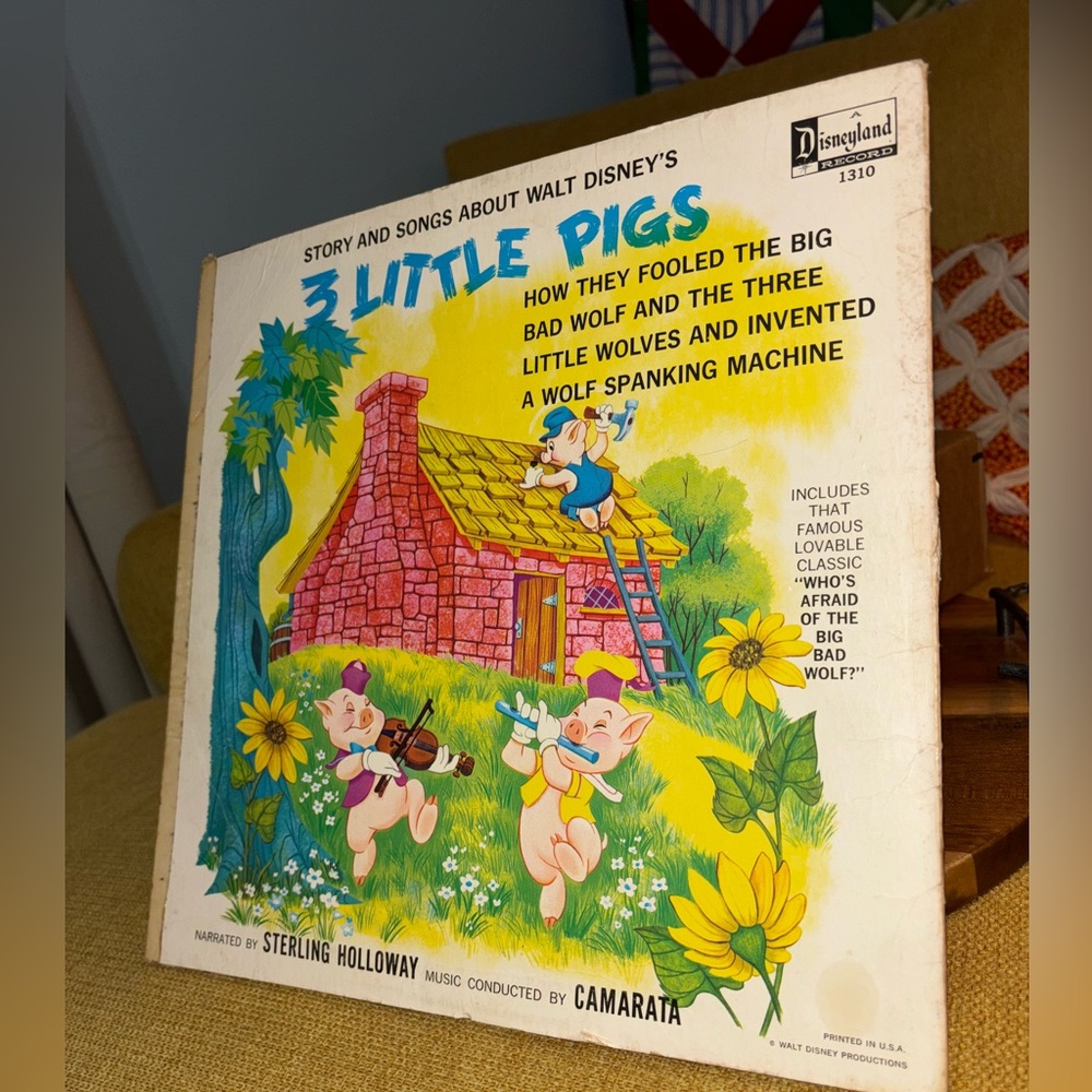 3 Little Pigs Disney Vinyl Record - Picture 2 of 4
